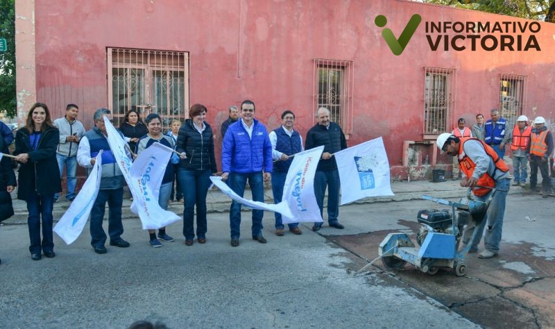 Rehabilitan calles del centro de Nuevo Laredo