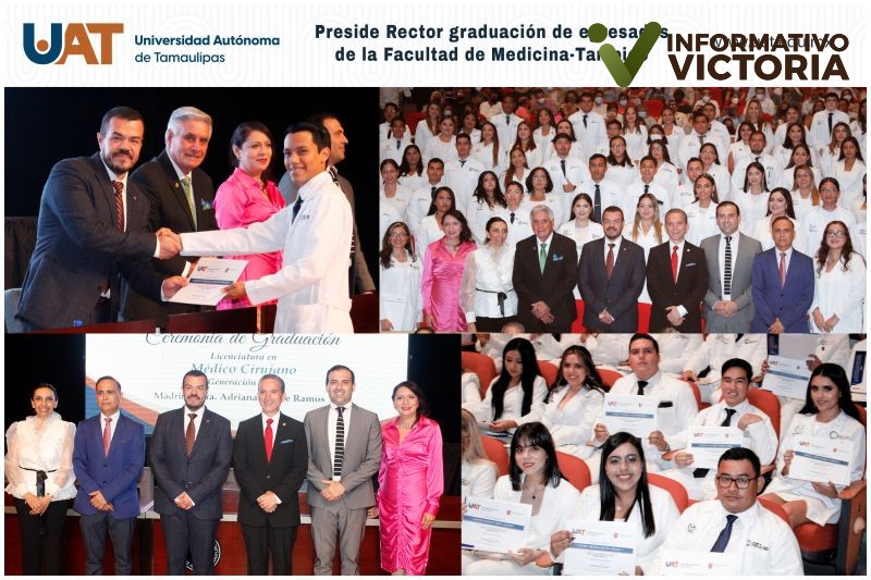 Preside el Rector de la UAT la graduación de la Facultad de Medicina de Tampicom