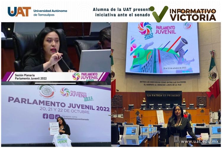 Alumna de la UAT presenta iniciativa ante el Senado.