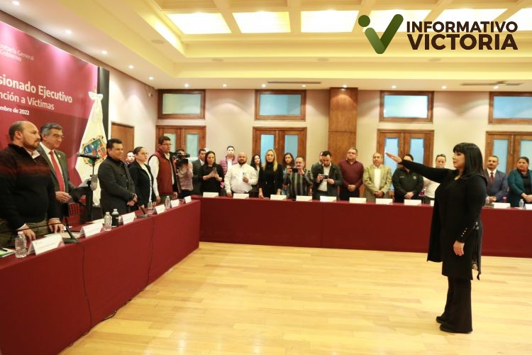 Toma protesta el gobernador a Lorena Perales como titular de la Comisión de Víctimas. 