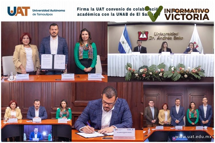 Firma la UAT convenio con la UNAB de El Salvador.