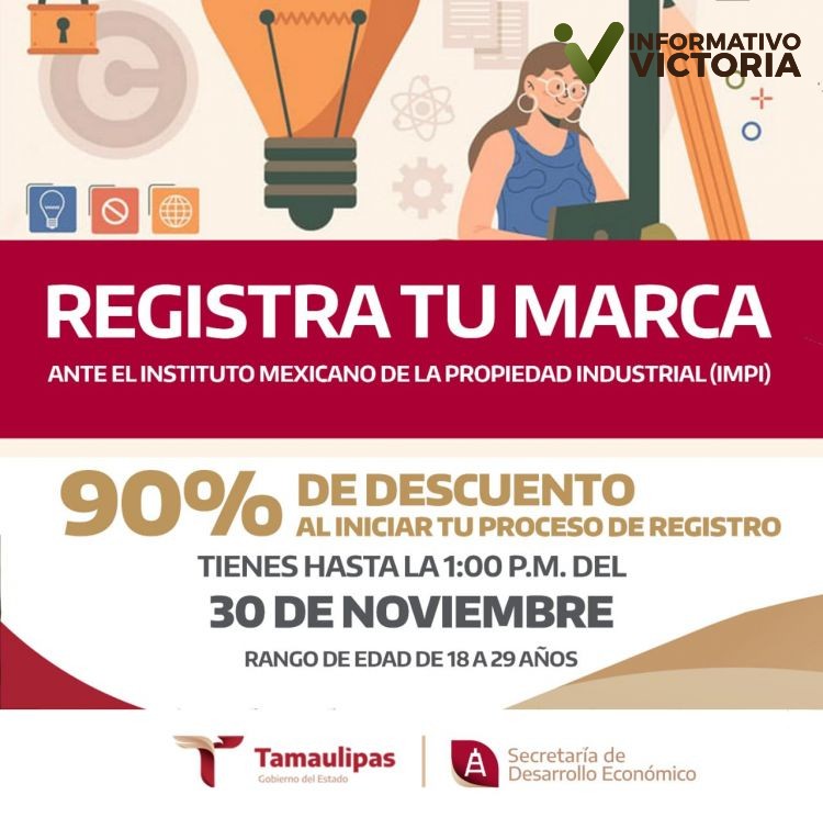 Amplían plazo para participar en la campaña “Registra tu Marca” ante el Instituto Mexicano de la Propiedad Industrial.