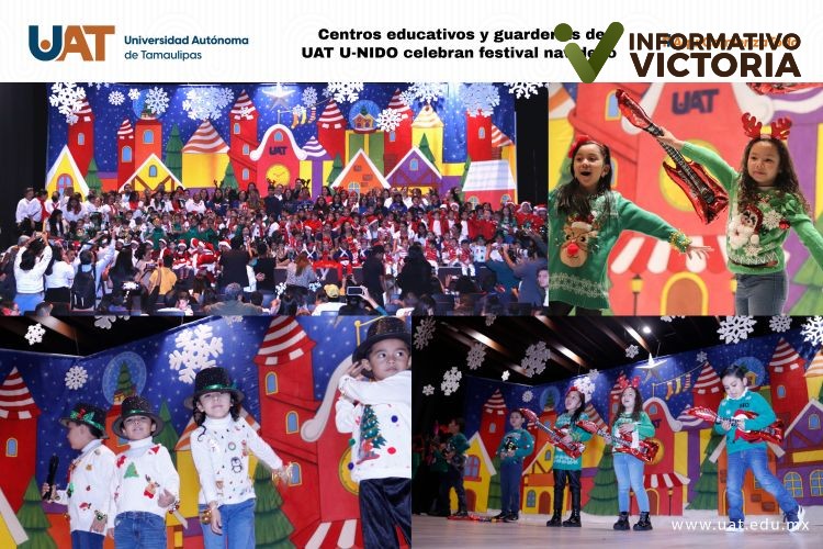 Centros educativos y estancias infantiles de UAT U-NIDO celebran festival navideño.