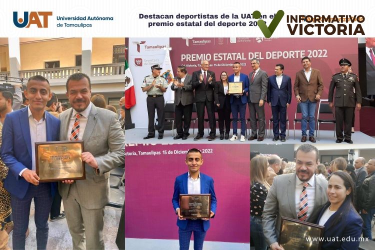 Felicita rector a atletas de la UAT reconocidos en el Premio Estatal del Deporte 2022.