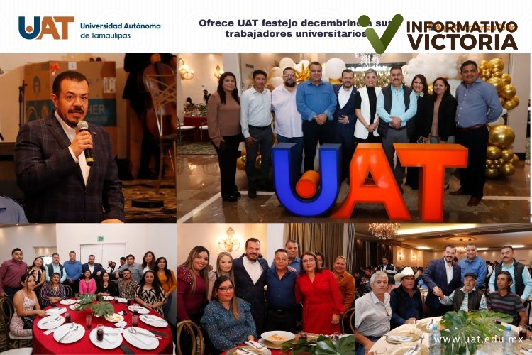 Ofrece UAT festejo decembrino a sus trabajadores.