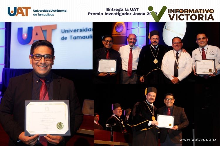 Entrega UAT el Premio Investigador Joven 2022 al Dr. Josué Francisco Pérez.