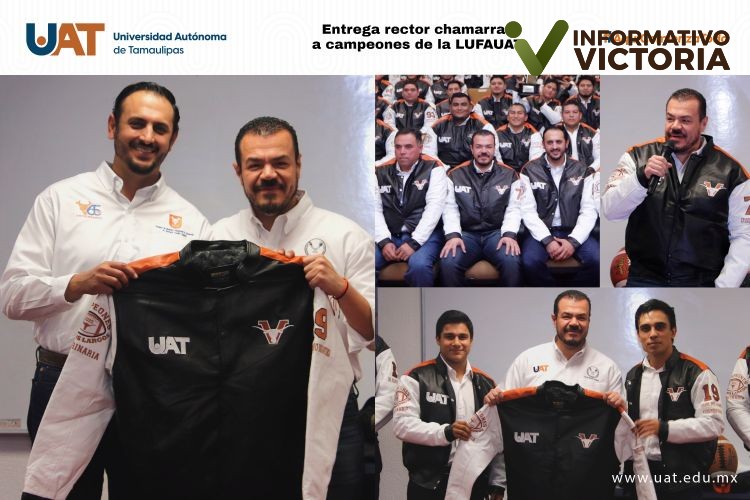 Rector entrega chamarras a Cuernos Largos FMVZ, campeones de la LUFAUAT.