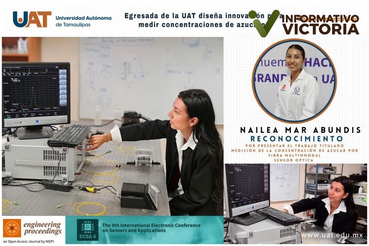 Egresada de la UAT diseña innovación para medir azucares.