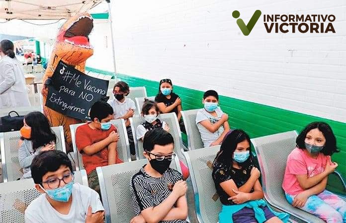 Inicia vacunación anticovid para niños de primaria en Tamaulipas.