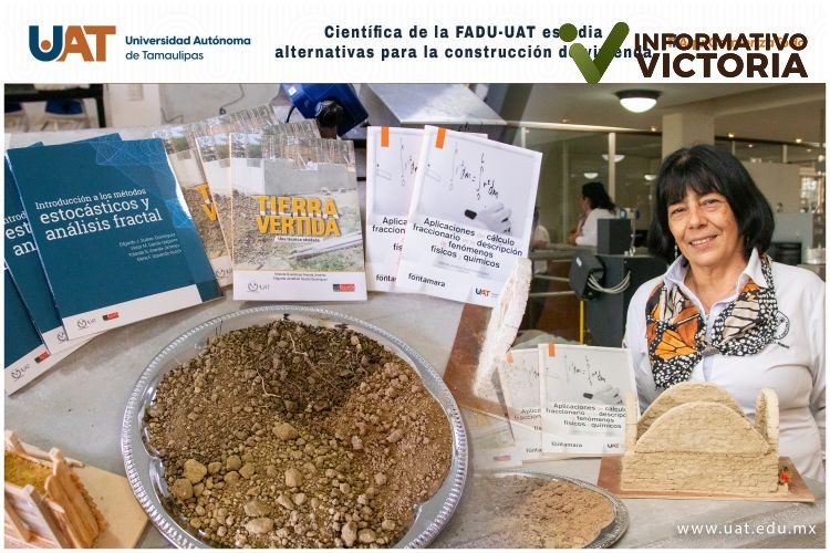 Científica de la UAT estudia técnicas sustentables para la construcción de vivienda.