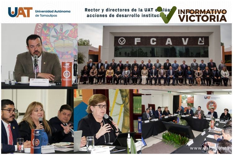 Rector y directores de la UAT evalúan acciones de desarrollo institucional