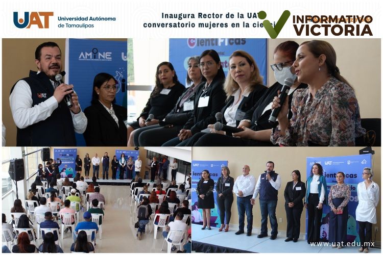 Rector de la UAT inaugura conversatorio sobre mujeres en la ciencia. 