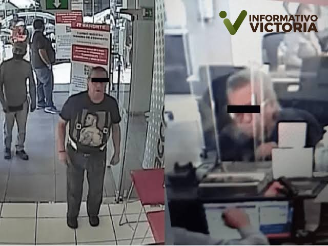 Abuelito asalta banco en CDMX.