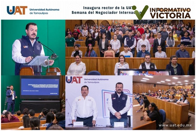 Inaugura el rector de la UAT la semana académica del negociador internacional