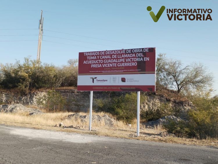En marcha trabajos de desazolve del acueducto Guadalupe Victoria: Obras Públicas Tamaulipas.