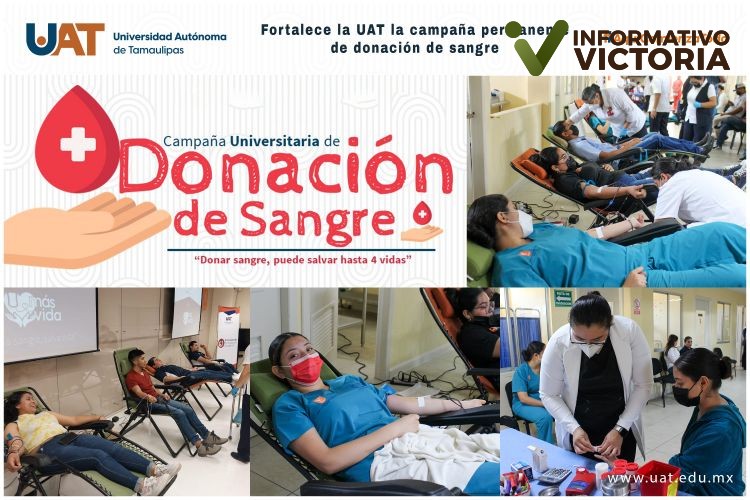 Promueve la UAT campaña permanente de donación de sangre.