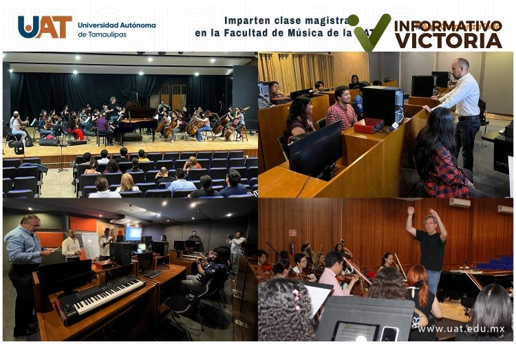 Imparten clase magistral en la Facultad de Música de la UAT