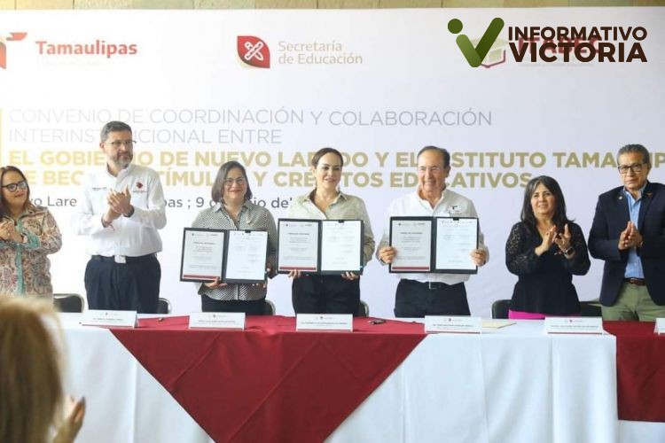 Firman acuerdo gobierno municipal e ITABEC para impulsar a estudiantes neolaredenses