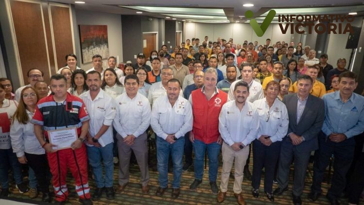 Tamaulipas y Cruz Roja Mexicana a más de cien trabajadores de empresas en Altamira