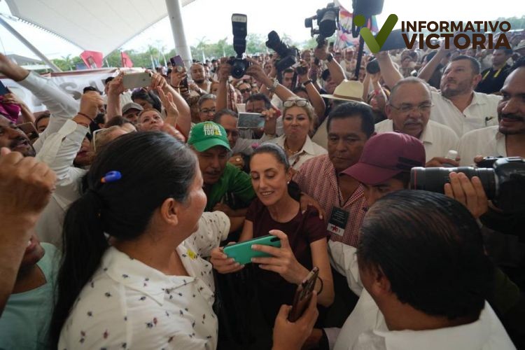 «La Cuarta Transformación seguirá siendo la esperanza del pueblo de México»: En Tampico, Tamaulipas, Claudia Sheinbaum se pronuncia en contra de las regresiones y la corrupción