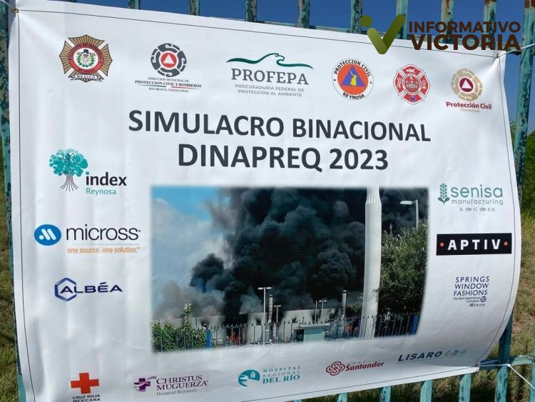 Participa Protección Civil Tamaulipas en simulacro binacional