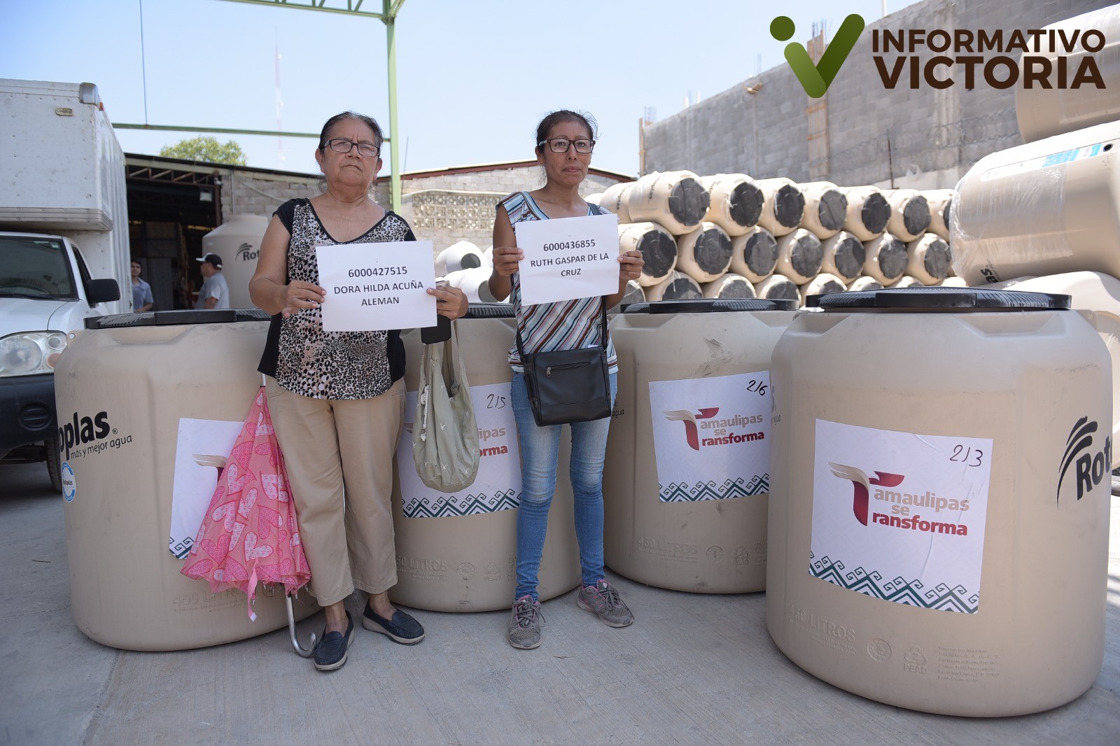 Gobierno de Tamaulipas continúa la entrega de tinacos