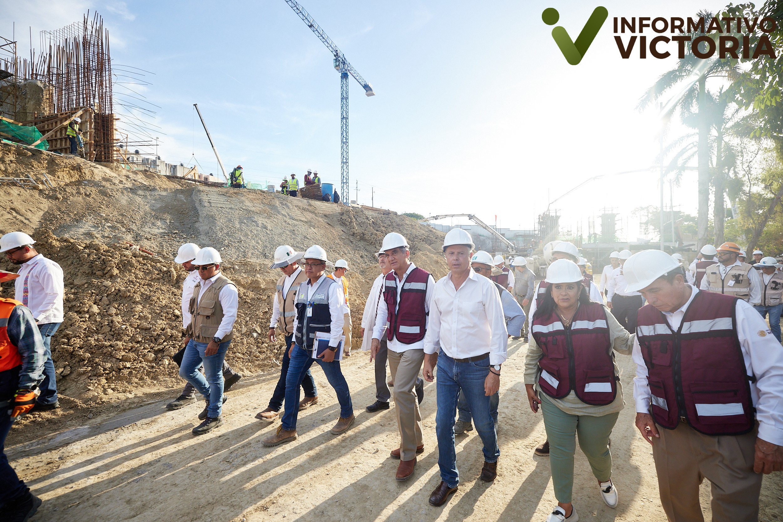 Constata Gobernador avance de construcción del Hospital Regional del ISSSTE en Tampico