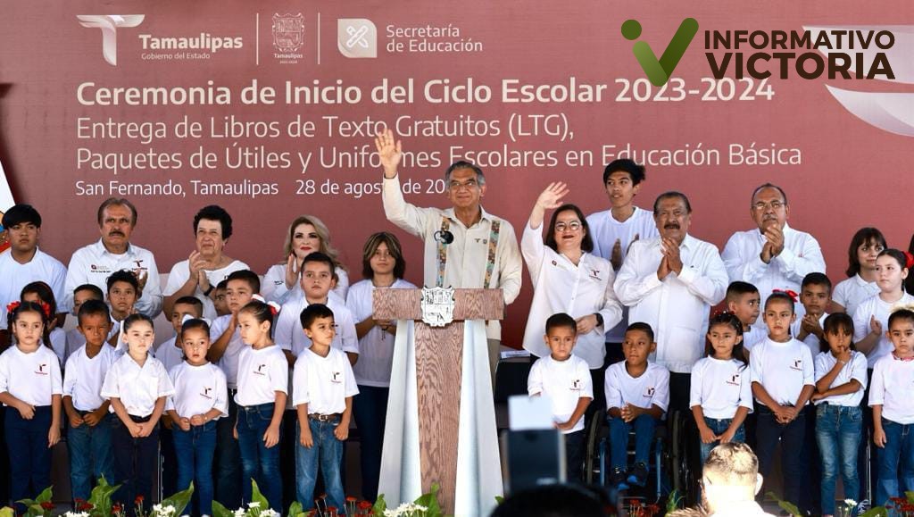 Tamaulipas participa con el presidente López Obrador en ceremonia del nuevo ciclo escolar