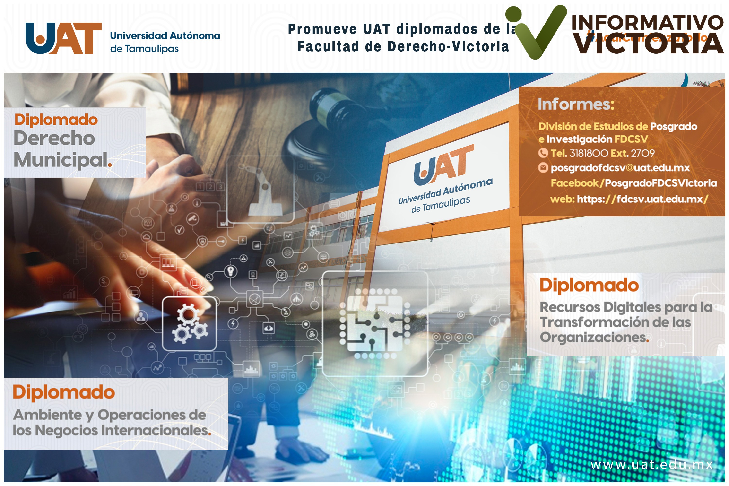 Promueve la UAT diplomados de la Facultad de Derecho Victoria