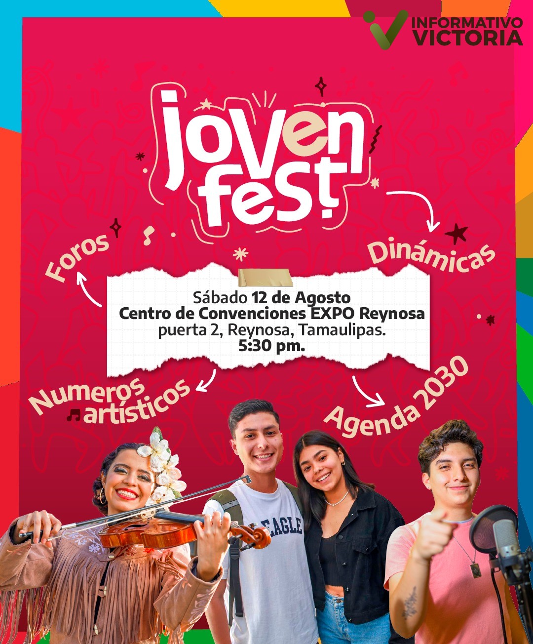 Injuve Tamaulipas celebrará el Día Internacional de la Juventud con un “Joven Fest” en Reynosa