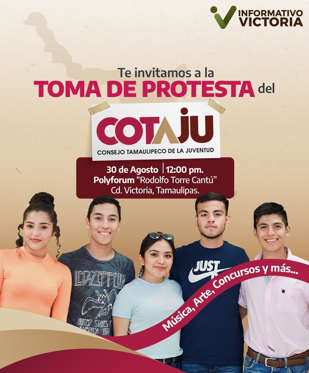 Injuve Tamaulipas invita a la toma de protesta del Consejo Tamaulipeco de la Juventud