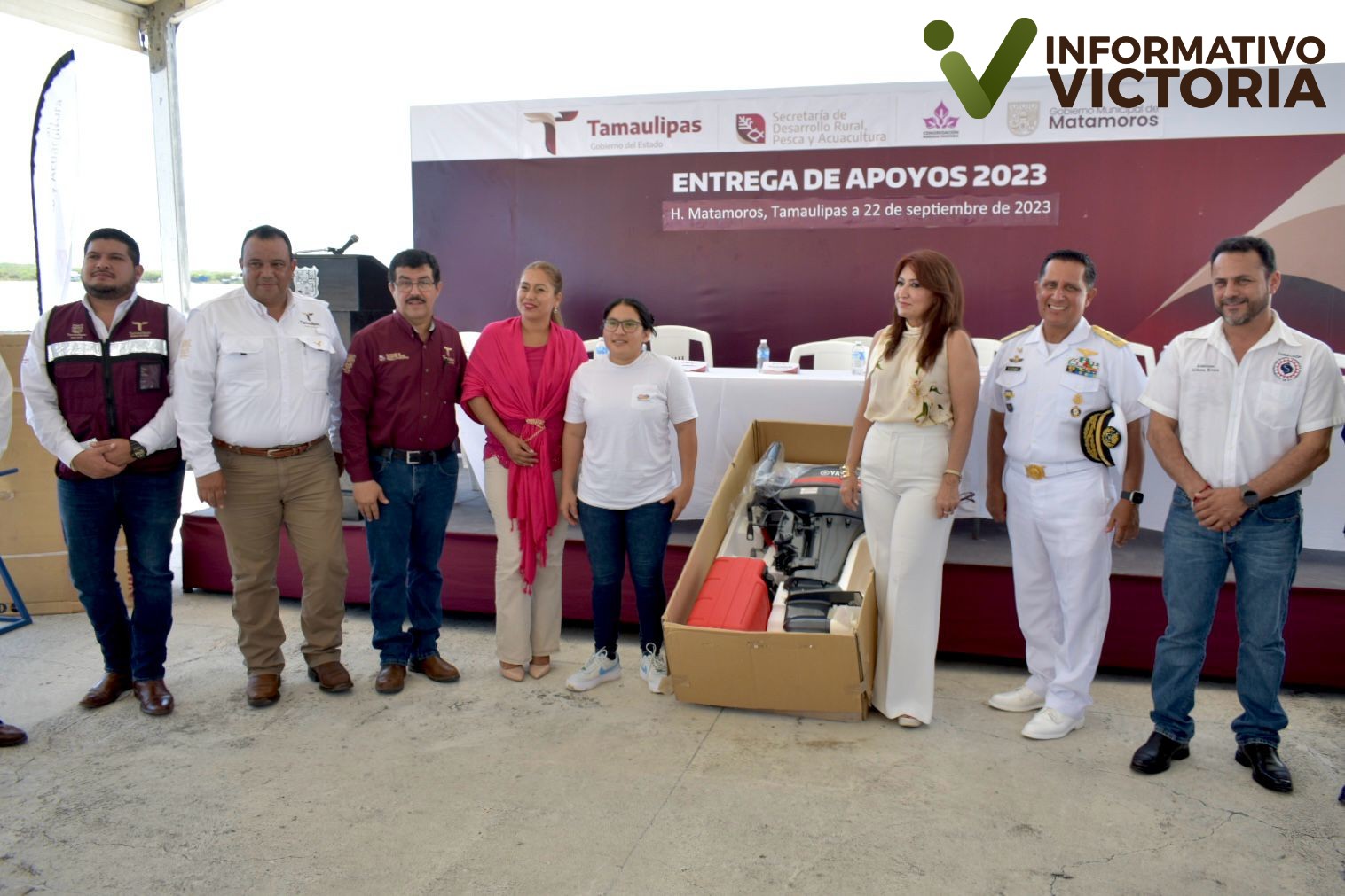 Pescadores de Matamoros reciben motores ecológicos