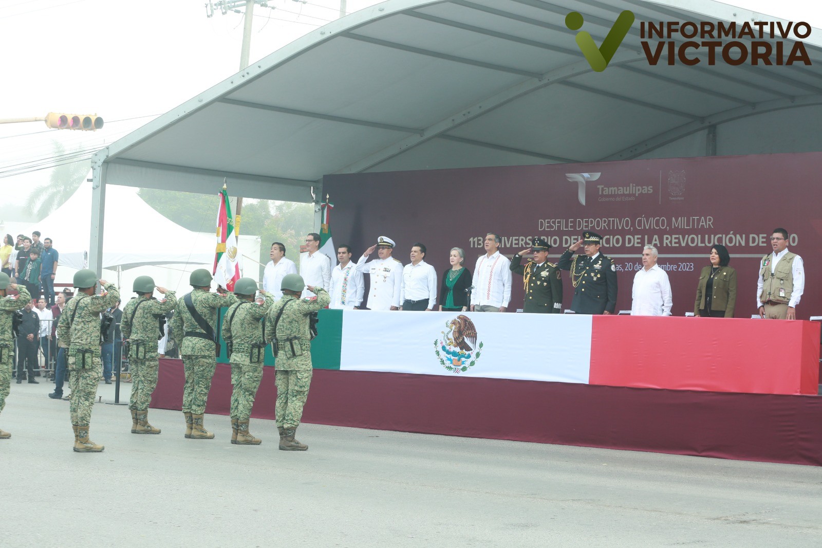 Preside gobernador de Tamaulipas desfile conmemorativo de la Revolución Mexicana