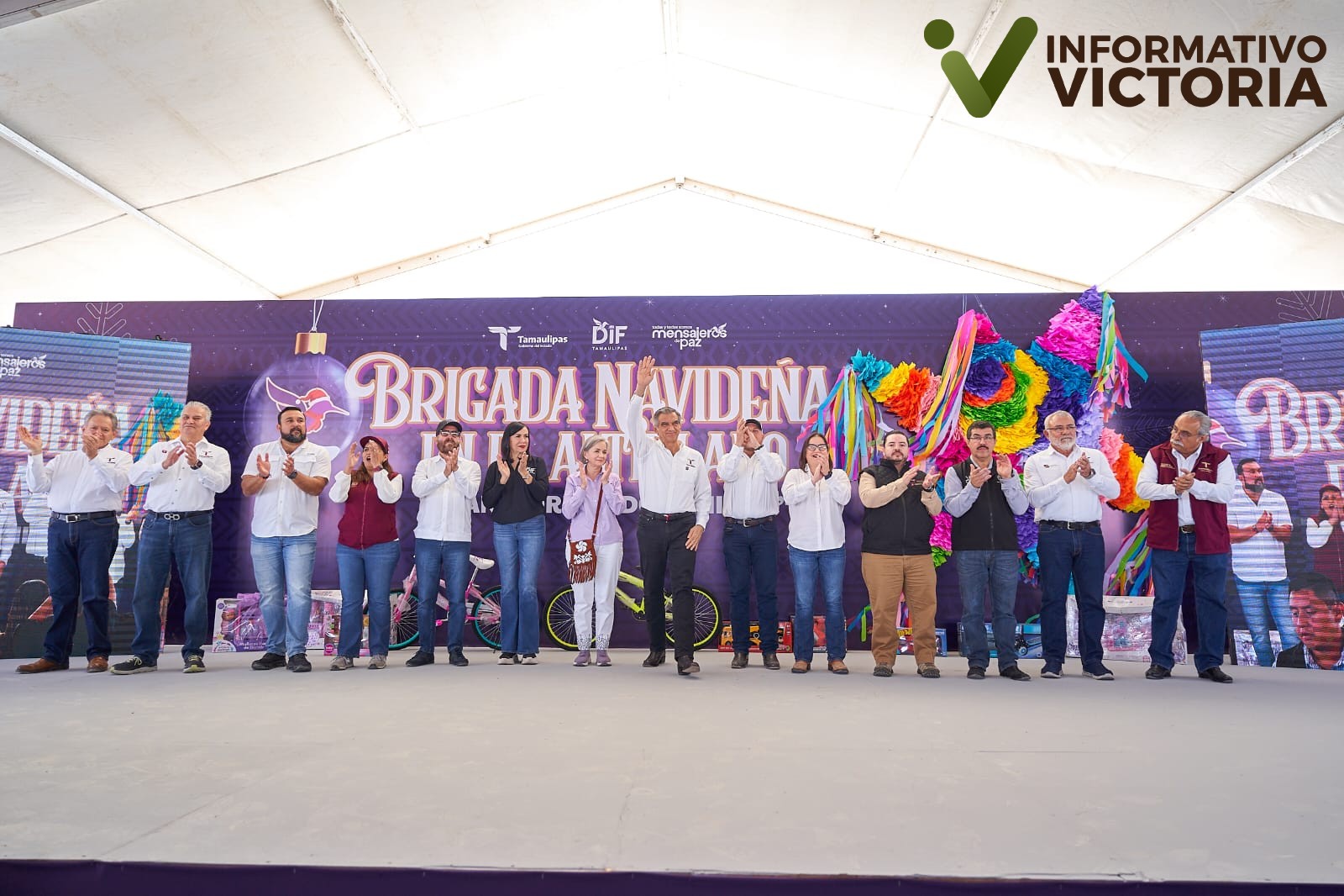 Tula fue el anfitrión benefician Gobierno del Estado y DIF Tamaulipas a más de 4 mil personas con brigada navideña en el altiplano