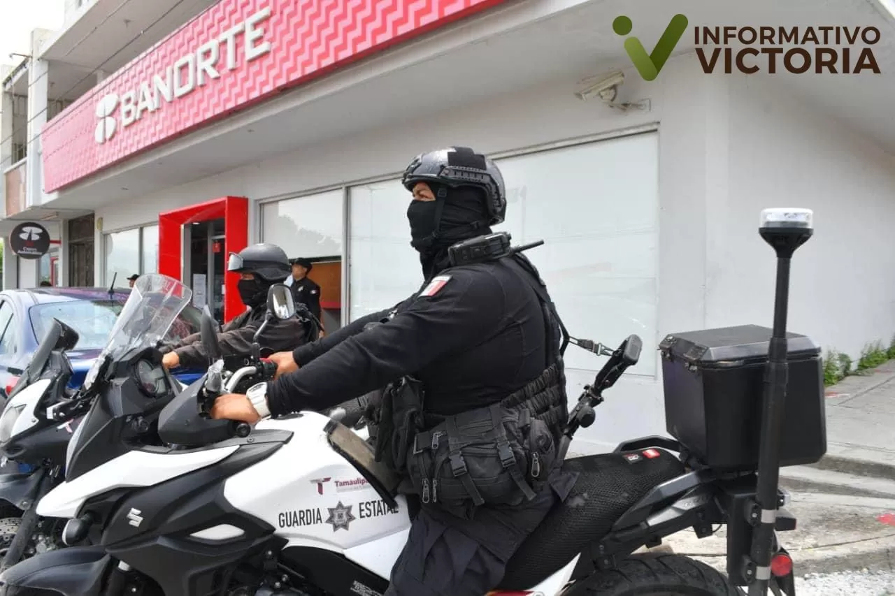 Guardia Estatal proporciona seguridad en cajeros durante Buen Fin 2024