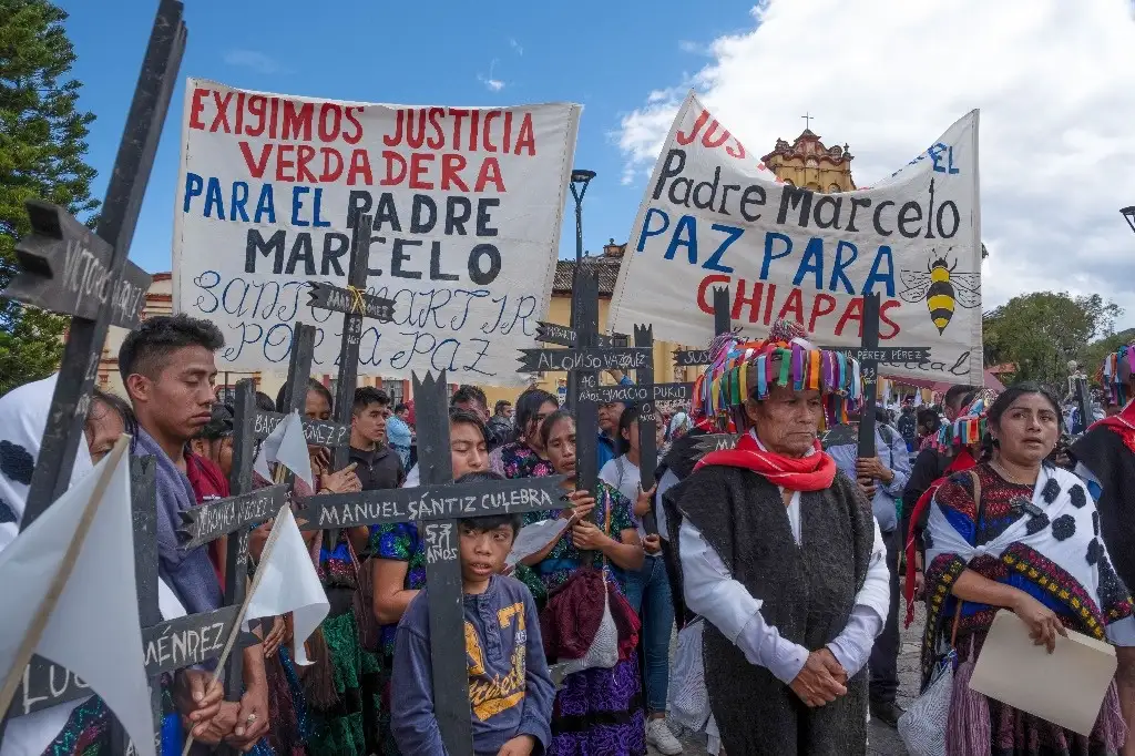 Piden justicia por el asesinato del Padre Marcelo Pérez en Chiapas