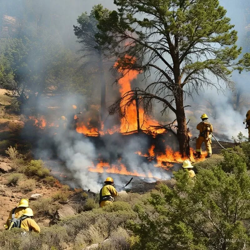 Movilizan brigadas para atender incendio forestal en Jaumave