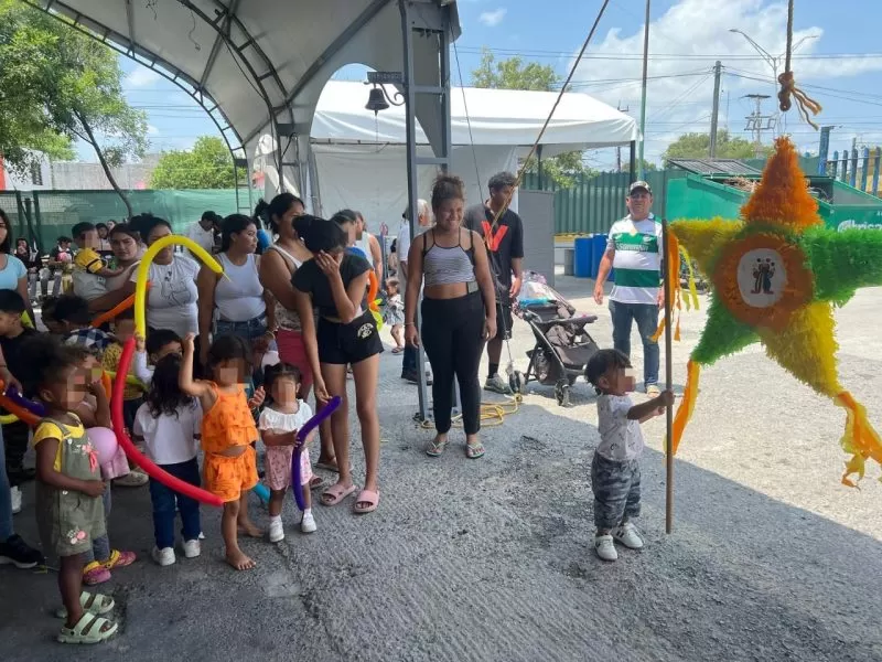 Abraza Tamaulipas a la niñez migrante en su día con festejo en los albergues del estado