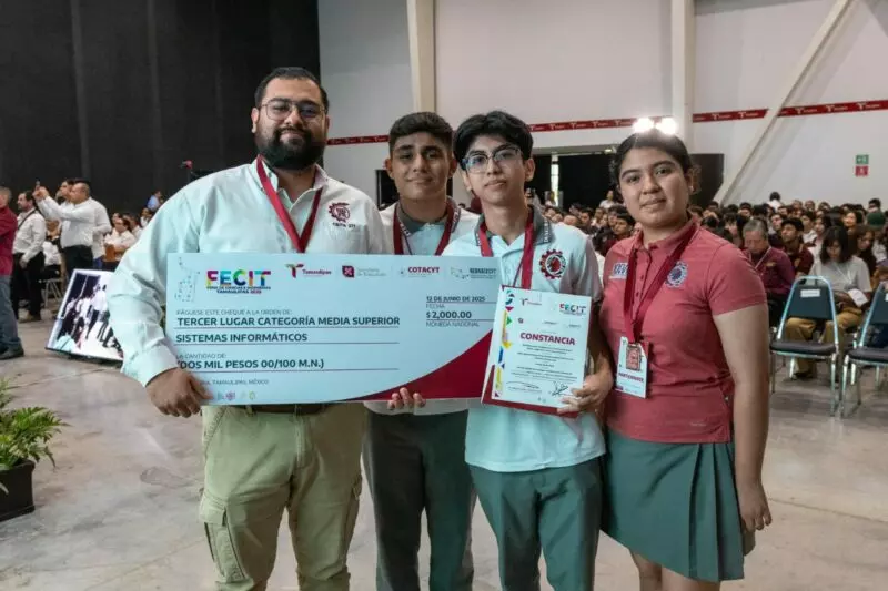Reconocen a jóvenes talentos en la Feria de Ciencias e Ingenierías Tamaulipas 2025