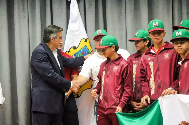 Abanderó gobernador Américo Villarreal a beisbolistas tamaulipecos rumbo a Torneo Latinoamericano