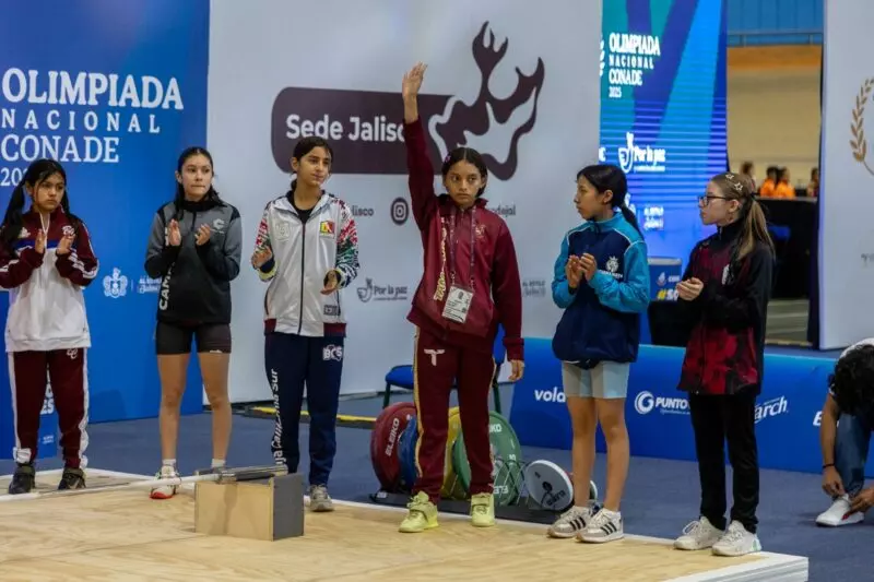 Suma Tamaulipas nueve medallas en levantamiento de pesas de la Olimpiada Nacional 2025