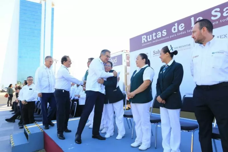 Da Américo banderazo histórico a las Rutas de la Salud en Tamaulipas; garantizan abasto de medicamentos