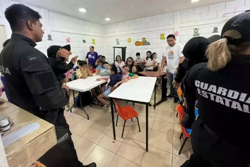 Visita Guardia Estatal de Género campamento de verano en Altamira y dialoga con NNA