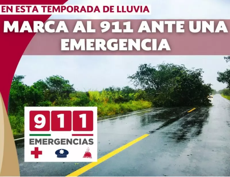 Protección Civil Tamaulipas emite aviso por presencia y continuidad de lluvias en la entidad