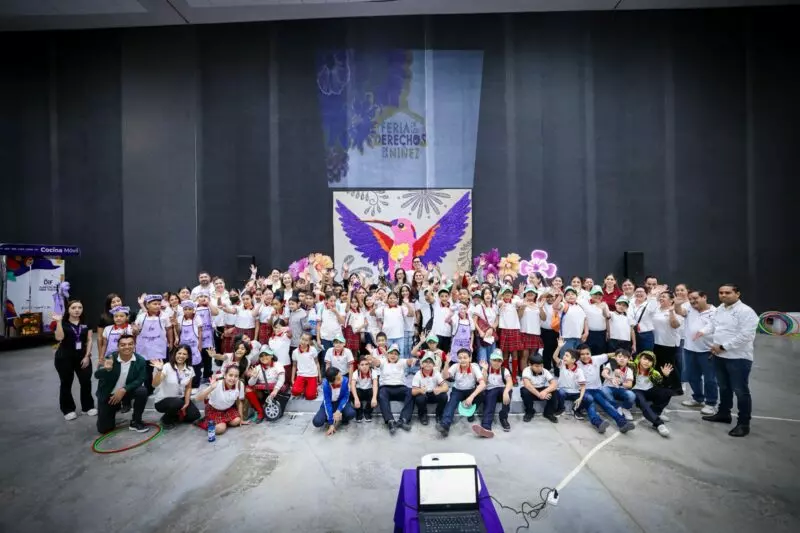 Niñas, niños y adolescentes participan en la Feria de los Derechos 2025 del DIF Tamaulipas