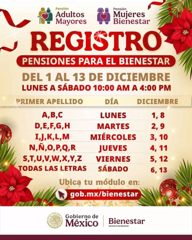 Continúa registro para los programas de Adultos Mayores y Mujeres Bienestar en Tamaulipas