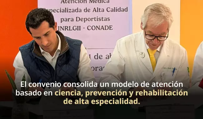 Fortalecen Instituto Nacional de Rehabilitación y CONADE alianza para prevenir y atender lesiones en deportistas de alto rendimiento