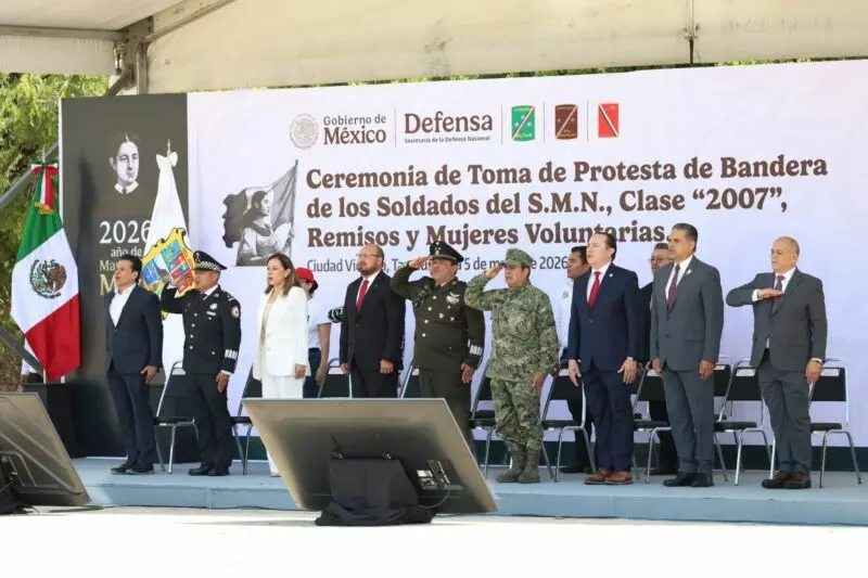 Gobierno de Tamaulipas honra la Batalla de Puebla con toma de protesta de jóvenes del  SMN