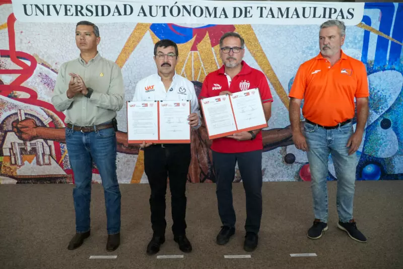 Firma la UAT alianza deportiva entre Correcaminos y el Club Necaxa de la Liga MX