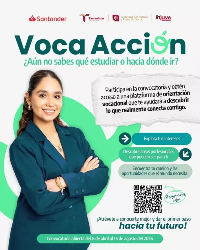 Lanzan en Tamaulipas curso digital “VocaAcción 2026” para orientar el futuro profesional de las juventudes